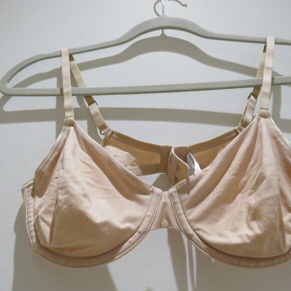 HANRO Cotton Sensation Underwire Bra in Beige Neutral Minimalist - Size 34B - Picture 8 of 14